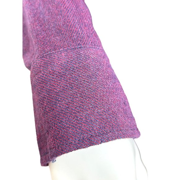 Zara Women’s Shirt Button Down Purple S Long Sleeves Collar Rounded Hem Cotton - Picture 10 of 10